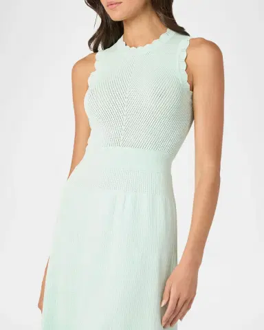 Shoshanna Brooke Scalloped Pointelle-Knit Midi Dress | Thumbnail 4 Shoshanna Brooke Scalloped Pointelle-Knit Midi Dress | Thumbnail 4