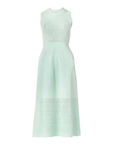 Shoshanna Brooke Scalloped Pointelle-Knit Midi Dress | Thumbnail 1 Shoshanna Brooke Scalloped Pointelle-Knit Midi Dress | Thumbnail 1