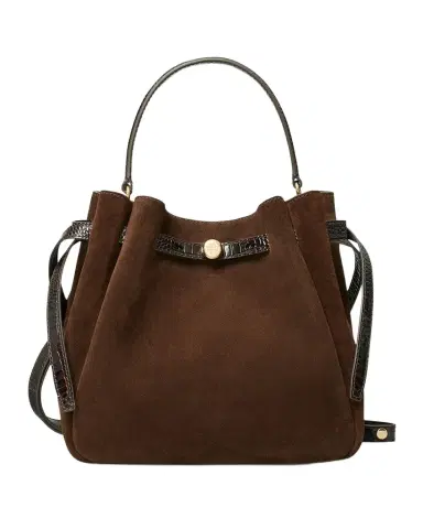 Tory Burch Romy Suede Belted Bucket Bag | Thumbnail 1 Tory Burch Romy Suede Belted Bucket Bag | Thumbnail 1