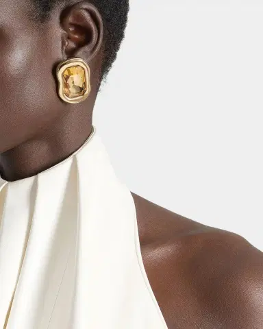 Givenchy Sculptural Crystal Earrings in Metal | Thumbnail 2 Givenchy Sculptural Crystal Earrings in Metal | Thumbnail 2