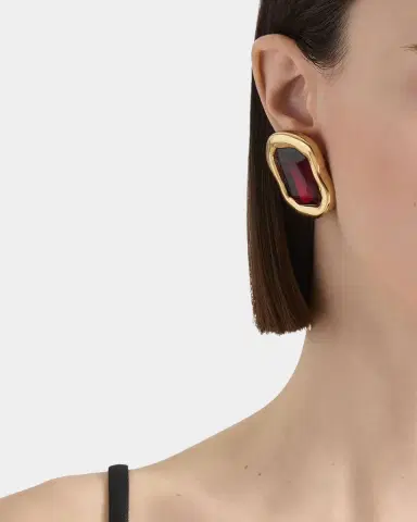 Givenchy Sculptural Crystal Earrings in Metal | Thumbnail 5 Givenchy Sculptural Crystal Earrings in Metal | Thumbnail 5