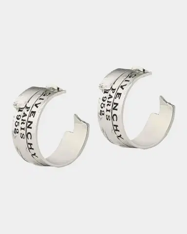 Givenchy Tape Logo Hoop Earrings | Thumbnail 4 Givenchy Tape Logo Hoop Earrings | Thumbnail 4