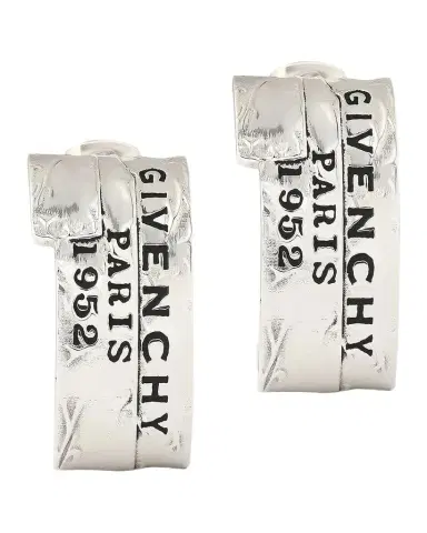 Givenchy Tape Logo Hoop Earrings | Thumbnail 1 Givenchy Tape Logo Hoop Earrings | Thumbnail 1