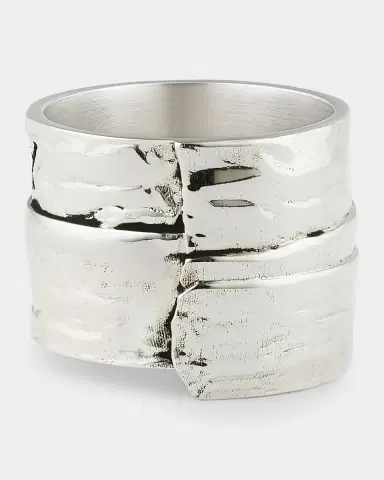 Givenchy Silvertone & Enamel Tape Ring | Thumbnail 3 Givenchy Silvertone & Enamel Tape Ring | Thumbnail 3