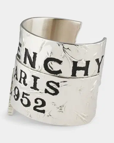 Givenchy Silvertone & Enamel Cuff Bracelet | Thumbnail 4 Givenchy Silvertone & Enamel Cuff Bracelet | Thumbnail 4