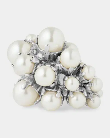 Givenchy Crystal Imitation Pearl Brass Earcuff | Thumbnail 3 Givenchy Crystal Imitation Pearl Brass Earcuff | Thumbnail 3