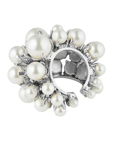 Givenchy Crystal Imitation Pearl Brass Earcuff | Thumbnail 1 Givenchy Crystal Imitation Pearl Brass Earcuff | Thumbnail 1