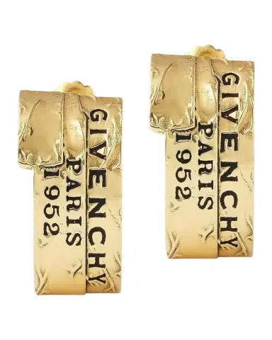 Givenchy Logo-Engraved Tape Earrings | Thumbnail 1 Givenchy Logo-Engraved Tape Earrings | Thumbnail 1
