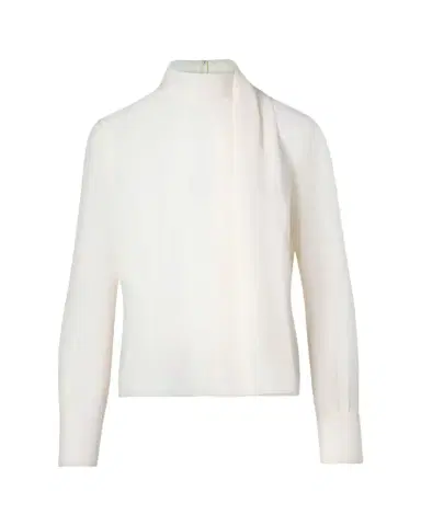 Akris punto Long-Sleeve Silk Scarf Blouse | Thumbnail 1 Akris punto Long-Sleeve Silk Scarf Blouse | Thumbnail 1