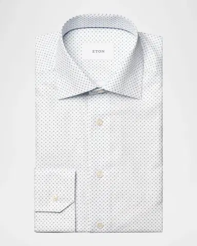 Eton Men's Signature Twill Micro-Print Dress Shirt | Thumbnail 2 Eton Men's Signature Twill Micro-Print Dress Shirt | Thumbnail 2