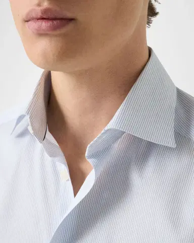 Eton Men's Signature Fine Striped Twill Slim-Fit Dress Shirt | Thumbnail 5 Eton Men's Signature Fine Striped Twill Slim-Fit Dress Shirt | Thumbnail 5