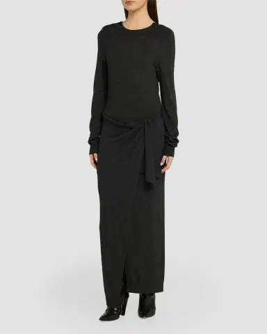 Isabel Marant Jozira Button-Shoulder Wrap Maxi Sweater Dress | Thumbnail 4 Isabel Marant Jozira Button-Shoulder Wrap Maxi Sweater Dress | Thumbnail 4