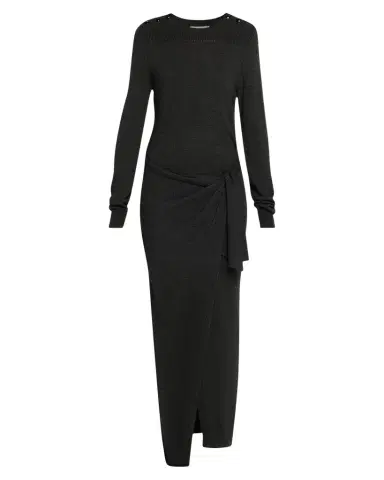 Isabel Marant Jozira Button-Shoulder Wrap Maxi Sweater Dress | Thumbnail 1 Isabel Marant Jozira Button-Shoulder Wrap Maxi Sweater Dress | Thumbnail 1