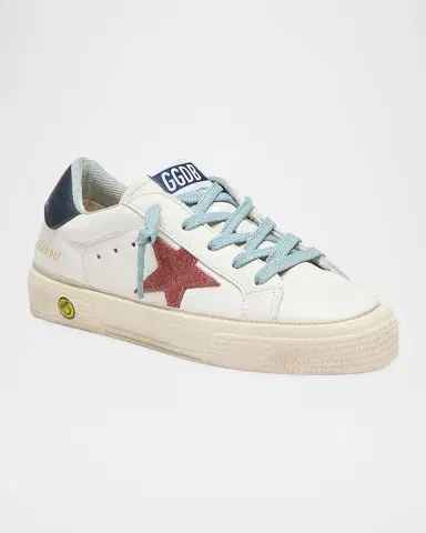 Golden Goose Boy 's May Nappa Leather Low-Top Sneakers, Toddler | Thumbnail 2 Golden Goose Boy 's May Nappa Leather Low-Top Sneakers, Toddler | Thumbnail 2