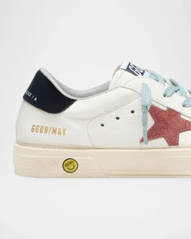 Golden Goose Boy 's May Nappa Leather Low-Top Sneakers, Toddler | Thumbnail 3 Golden Goose Boy 's May Nappa Leather Low-Top Sneakers, Toddler | Thumbnail 3