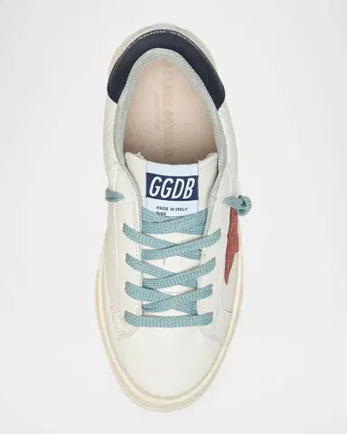 Golden Goose Boy 's May Nappa Leather Low-Top Sneakers, Toddler | Thumbnail 4 Golden Goose Boy 's May Nappa Leather Low-Top Sneakers, Toddler | Thumbnail 4