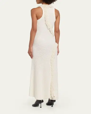 Proenza Schouler Nilo Textured Wool Long Sleeveless Dress | Thumbnail 3 Proenza Schouler Nilo Textured Wool Long Sleeveless Dress | Thumbnail 3