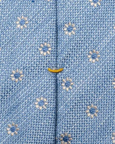Eton Men's Woven Floral Silk and Linen Tie | Thumbnail 3 Eton Men's Woven Floral Silk and Linen Tie | Thumbnail 3
