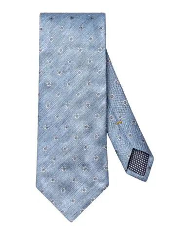 Eton Men's Woven Floral Silk and Linen Tie | Thumbnail 1 Eton Men's Woven Floral Silk and Linen Tie | Thumbnail 1