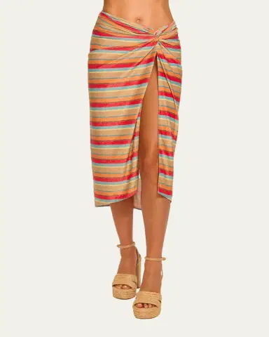 Ramy Brook Xana Glitter Stripe Coverup Skirt | Thumbnail 4 Ramy Brook Xana Glitter Stripe Coverup Skirt | Thumbnail 4