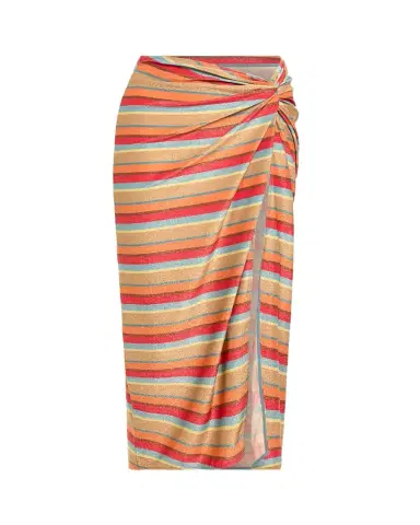 Ramy Brook Xana Glitter Stripe Coverup Skirt | Thumbnail 1 Ramy Brook Xana Glitter Stripe Coverup Skirt | Thumbnail 1