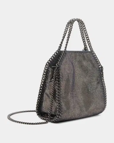 Stella McCartney Falabella Mini Metallic Vegan Leather Tote Bag | Thumbnail 3 Stella McCartney Falabella Mini Metallic Vegan Leather Tote Bag | Thumbnail 3