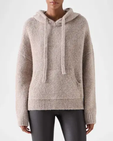 Akris punto Fluffy Alpaca-Wool Knit Hoodie | Thumbnail 4 Akris punto Fluffy Alpaca-Wool Knit Hoodie | Thumbnail 4