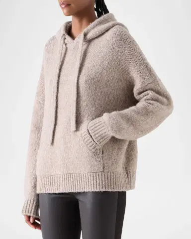 Akris punto Fluffy Alpaca-Wool Knit Hoodie | Thumbnail 6 Akris punto Fluffy Alpaca-Wool Knit Hoodie | Thumbnail 6
