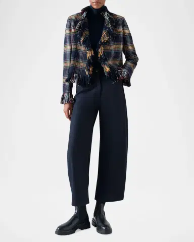 Akris punto Plaid Tweed Wool-Blend Jacket | Thumbnail 2 Akris punto Plaid Tweed Wool-Blend Jacket | Thumbnail 2