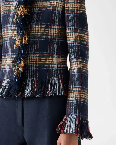 Akris punto Plaid Tweed Wool-Blend Jacket | Thumbnail 5 Akris punto Plaid Tweed Wool-Blend Jacket | Thumbnail 5