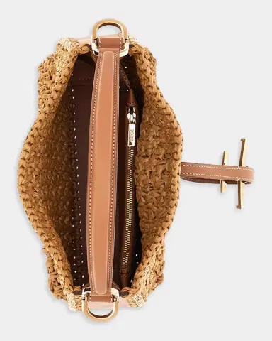 Tod 's T Timeless Mini Raffia Bucket Bag | Thumbnail 3 Tod 's T Timeless Mini Raffia Bucket Bag | Thumbnail 3