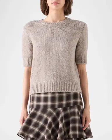 Akris punto Fluffy Alpaca Crewneck Sweater | Thumbnail 4 Akris punto Fluffy Alpaca Crewneck Sweater | Thumbnail 4
