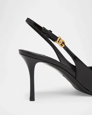 Dolce & Gabbana 5mm DG Vernice Patent Leather Slingback Pumps | Thumbnail 5 Dolce & Gabbana 5mm DG Vernice Patent Leather Slingback Pumps | Thumbnail 5
