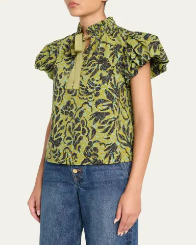 Ulla Johnson Estela Batik Floral Blouse | Thumbnail 4 Ulla Johnson Estela Batik Floral Blouse | Thumbnail 4
