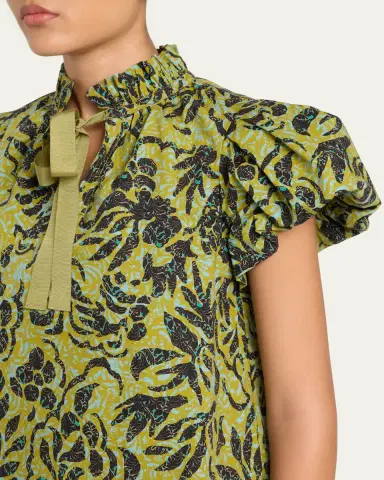 Ulla Johnson Estela Batik Floral Blouse | Thumbnail 5 Ulla Johnson Estela Batik Floral Blouse | Thumbnail 5