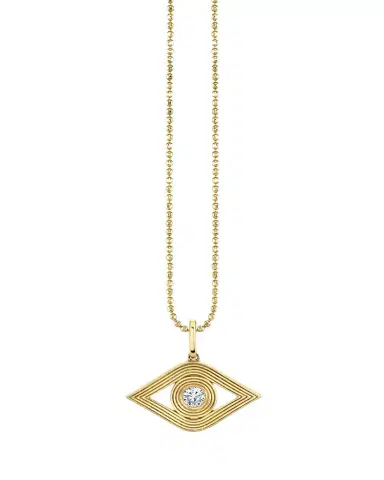 Sydney Evan 14K Yellow Gold & 0.19 TCW Diamond Evil Eye Pendant Necklace | Thumbnail 1 Sydney Evan 14K Yellow Gold & 0.19 TCW Diamond Evil Eye Pendant Necklace | Thumbnail 1