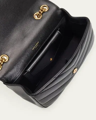 Saint Laurent Loulou YSL Quilted Leather Shoulder Bag | Thumbnail 4 Saint Laurent Loulou YSL Quilted Leather Shoulder Bag | Thumbnail 4