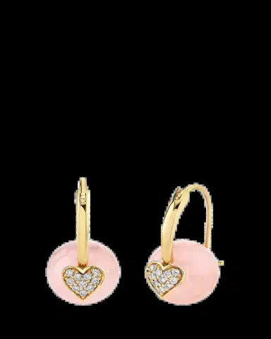 Sydney Evan 14K Yellow Gold, 0.14 TCW Diamond & Morganite Drop Earrings | Thumbnail 2 Sydney Evan 14K Yellow Gold, 0.14 TCW Diamond & Morganite Drop Earrings | Thumbnail 2
