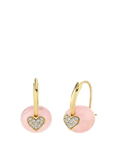 Sydney Evan 14K Yellow Gold, 0.14 TCW Diamond & Morganite Drop Earrings | Thumbnail 1 Sydney Evan 14K Yellow Gold, 0.14 TCW Diamond & Morganite Drop Earrings | Thumbnail 1