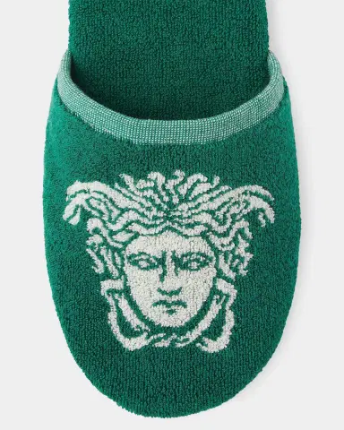 Versace Jacquard Medusa Terry Cotton Bath Slippers | Thumbnail 3 Versace Jacquard Medusa Terry Cotton Bath Slippers | Thumbnail 3
