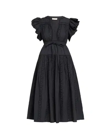 Ulla Johnson Dani Embroidered Cotton Midi Dress | Thumbnail 1 Ulla Johnson Dani Embroidered Cotton Midi Dress | Thumbnail 1