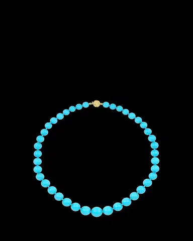Paul Morelli 18K Yellow Gold Graduated Turquoise Beaded Necklace | Thumbnail 2 Paul Morelli 18K Yellow Gold Graduated Turquoise Beaded Necklace | Thumbnail 2