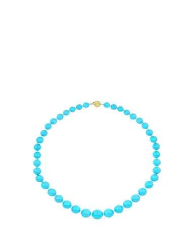 Paul Morelli 18K Yellow Gold Graduated Turquoise Beaded Necklace | Thumbnail 1 Paul Morelli 18K Yellow Gold Graduated Turquoise Beaded Necklace | Thumbnail 1