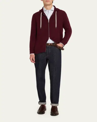 Brunello Cucinelli Men's Cotton Variegated Stripe Button-Down Shirt | Thumbnail 2 Brunello Cucinelli Men's Cotton Variegated Stripe Button-Down Shirt | Thumbnail 2
