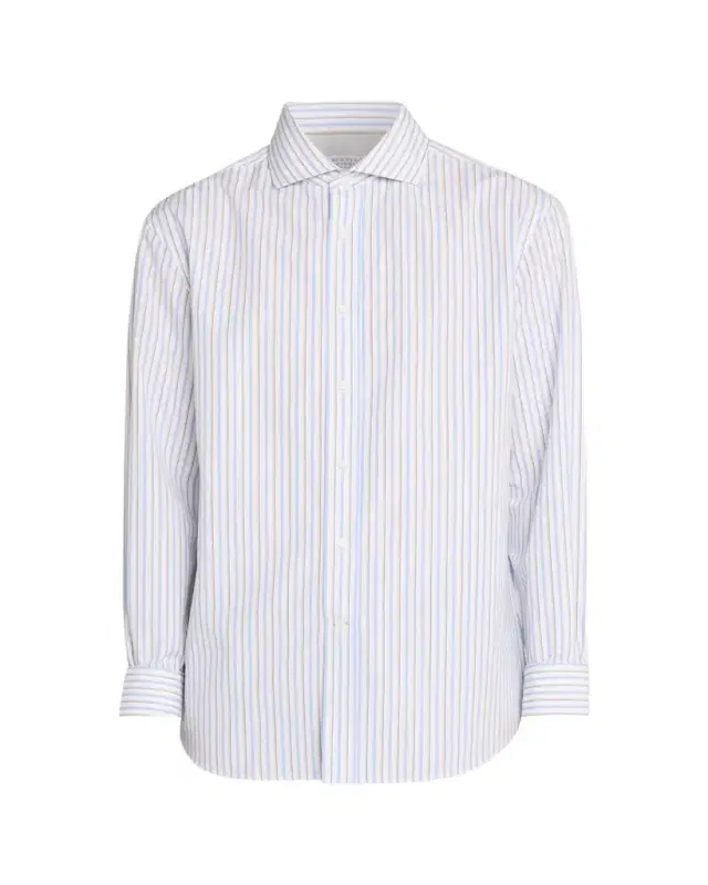Men's Cotton Variegated Stripe Button-Down Shirt Men's Cotton Variegated Stripe Button-Down Shirt
