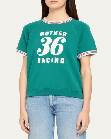 Mother The Short-Sleeve Sport Concert Sweatshirt | Thumbnail 4 Mother The Short-Sleeve Sport Concert Sweatshirt | Thumbnail 4