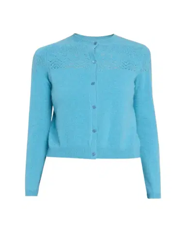 Ulla Johnson Cassia Pointelle Knit Crewneck Cardigan | Thumbnail 1 Ulla Johnson Cassia Pointelle Knit Crewneck Cardigan | Thumbnail 1