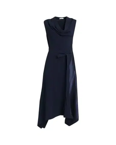 Ferragamo Cowl-Neck Stretch Cady Handkerchief Midi Dress | Thumbnail 1 Ferragamo Cowl-Neck Stretch Cady Handkerchief Midi Dress | Thumbnail 1