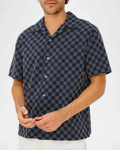 RAILS Men's Kin Check Cotton Camp Shirt | Thumbnail 4 RAILS Men's Kin Check Cotton Camp Shirt | Thumbnail 4
