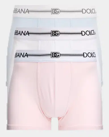 Dolce & Gabbana Mens Stretch Cotton Multicolor 3-Pack Boxer Briefs | Thumbnail 2 Dolce & Gabbana Mens Stretch Cotton Multicolor 3-Pack Boxer Briefs | Thumbnail 2